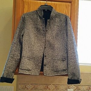 Reversible Vintage Tahari Tweed/Black Wool Jacket