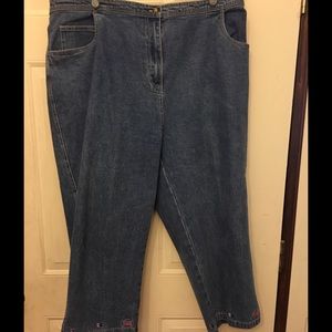 Quacker Factory Americana Denim Cropped Pants