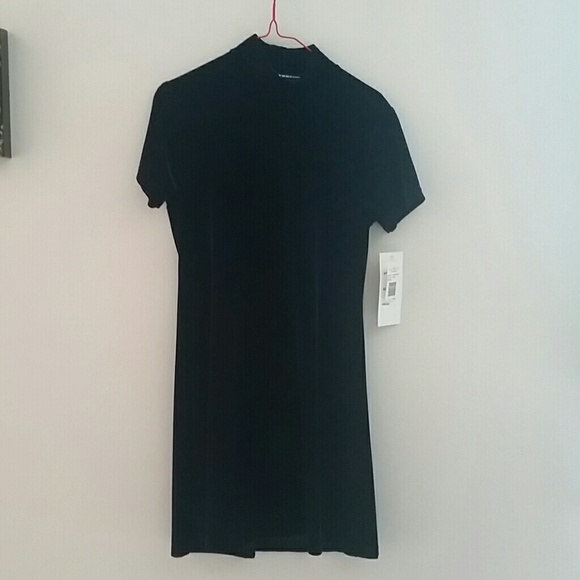 Navy blue velour dress