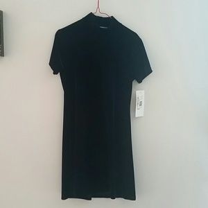 Navy blue velour dress