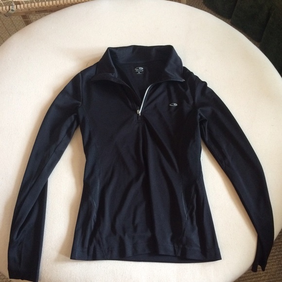 TWO Champion half zips (Black & White)