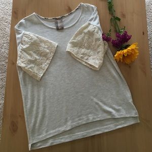 Anthropologie Tunic with Lace Sleeves