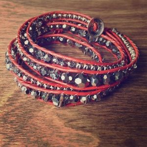 Beautiful burnt orange wrap bracelet!