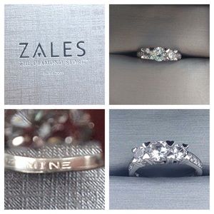 Zales cubic zirconia/ sterling silver promise ring