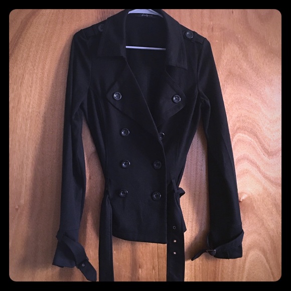 Forever 21 black peacoat!