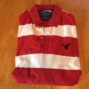 American eagle red/white striped long sleeve!