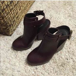 F21 Maroon Booties