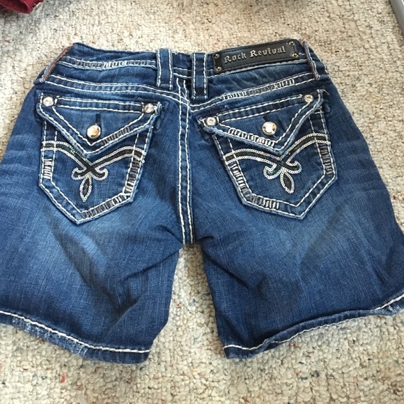 Rock revival jean shorts
