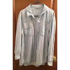 Light wash denim shirt