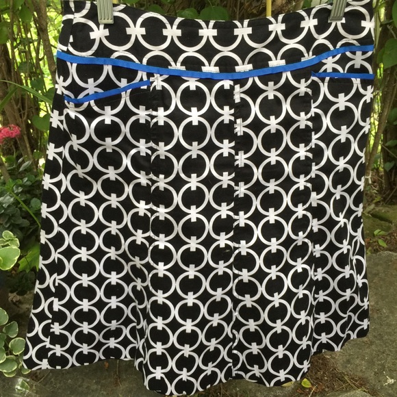Willi Smith black and white skirt