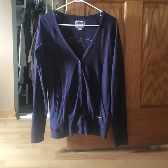 Beautiful Penn State sequined cardigan VS Pink