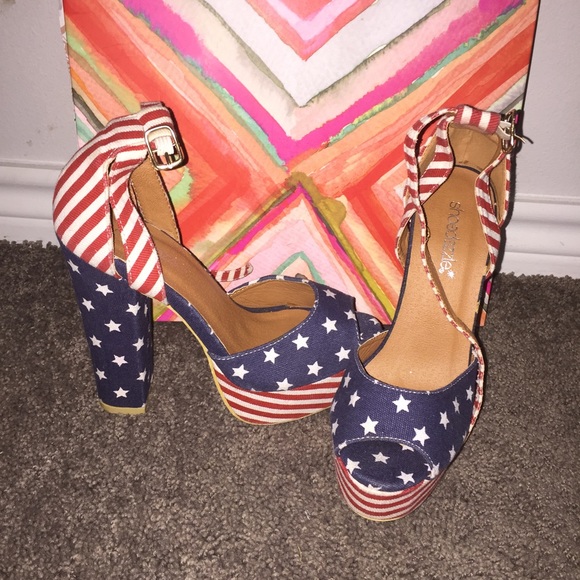 Size 6.5 4th of July heels.