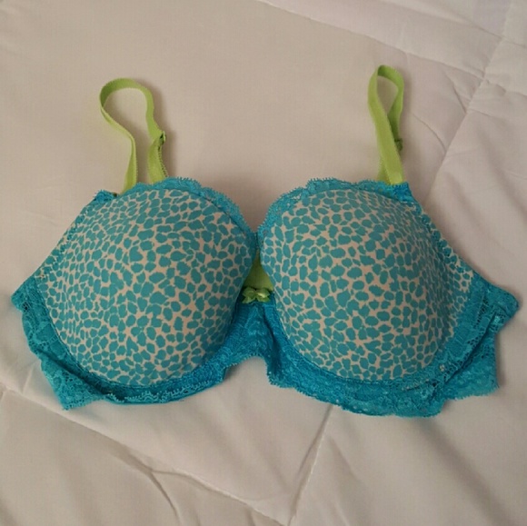 Fun Turquoise Leopard Pattern Lined Demi