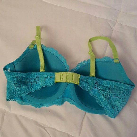 Fun Turquoise Leopard Pattern Lined Demi - Picture 4 of 5