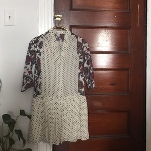 Sandro bandana and polka dot dress, sz. 1