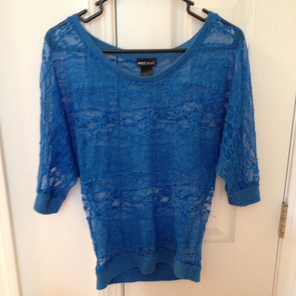 Blue lace shirt