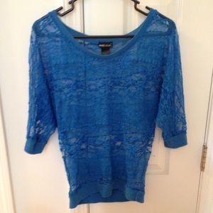 Blue lace shirt