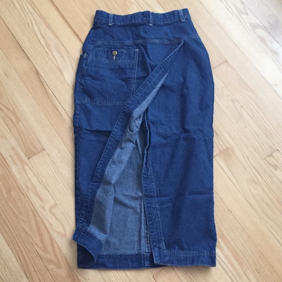 VINTAGE jean pencil skirt - Picture 2 of 3