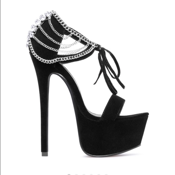 Black suede heels - Picture 3 of 4