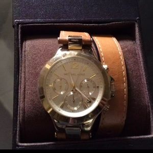 Micheal Kors Tan Leather Watch