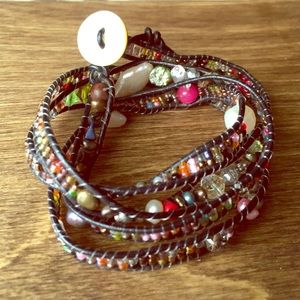 Weekend pop of color wrap bracelet!