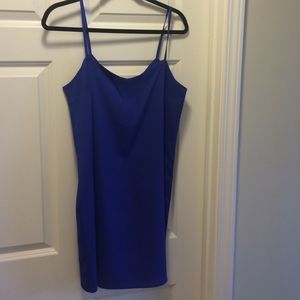 Stunning and simple royal blue slip dress