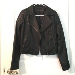 Brandy Melville black "leather" jacket