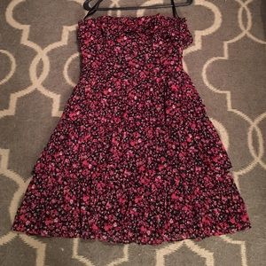 White House Black Market Strapless Floral Dress