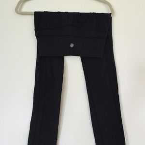 Athleta black leggings straight leg
