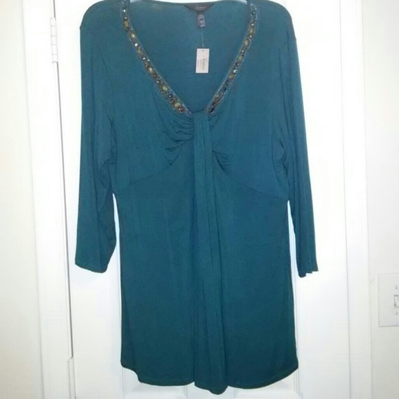 🔴NWT🔴 Beautiful teal top! - Picture 3 of 4