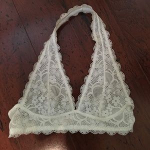 Free People cream/white bralette halter