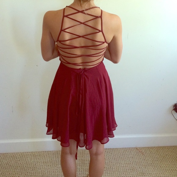 ASOS Petite Dresses & Skirts - Asos Lace Up Back Skater Dress
