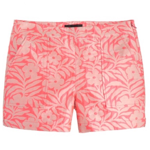J. Crew plumeria jacquard shorts