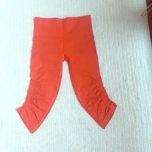 Bright red In the Flow Lululemon crops
