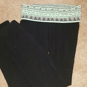 Mint green tribal yoga pants