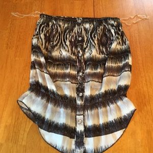 Strapless top with buttons- size medium!