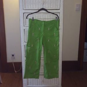 Lilly Pulitzer Embroidered Pants - Size 8