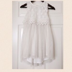 White between kids dress