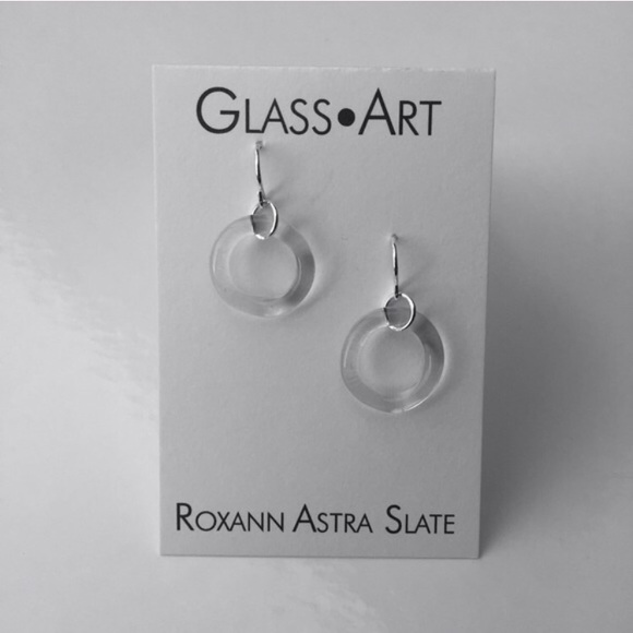  Glass Single Circle Earrings - Picture 2 of 2