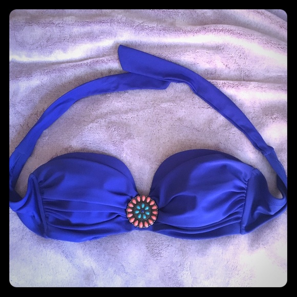 Royal blue bathing suit top