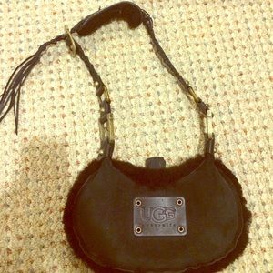 UGG Australia Black Shearling Purse