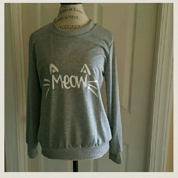 The Cat's Meow lightweight sweatshirt light grey - Picture 3 of 3