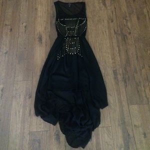 Brand new 2b bebe black hi-lo dress