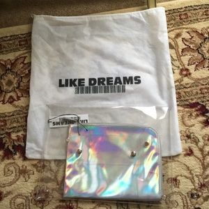 NWT Clear and holographic clutch