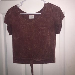 Rustic tied crop top