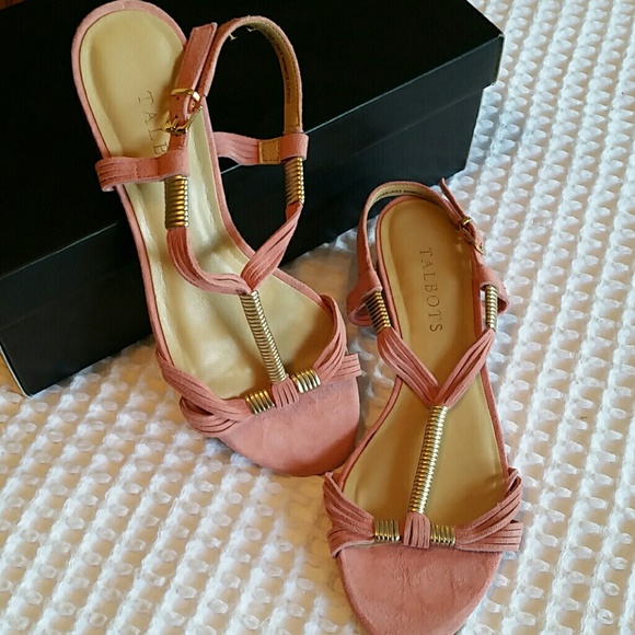 Talbots Pink Suede Sandals