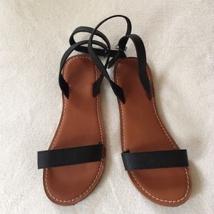 Black Strap Sandals
