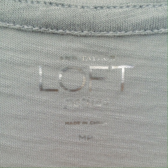 Ann Taylor Loft Light Blue Beaded Tee - Picture 4 of 4