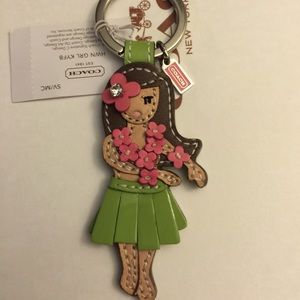 Coach hula girl fob