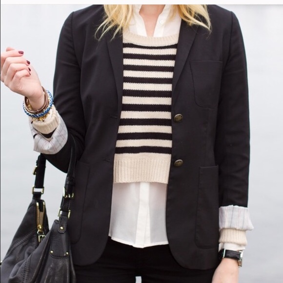 H&M striped cropped sweater
